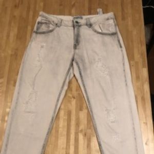 Zara White Acid Wash Denim